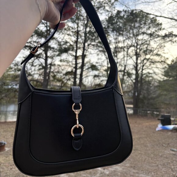 Neiman Marcus Saddle Lock 2-in-1 Convertible Shoulder & Crossbody Bag - Picture 1 of 6